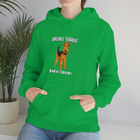 Airedale Terrier Unisex Heavy Blend Hooded Sweatshirt, S - 5XL, 12 Colors, Cotton/Polyester, FREE Shipping, Made in USA!!