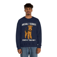 Airedale Terrier Unisex Heavy Blend Crewneck Sweatshirt, S - 3XL, 6 Colors, Loose Fit, FREE Shipping, Made in USA!!