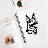 German Shepherd Spiral Notebook - Ruled Line, 120 Pages, FREE Shipping, Made in USA!!