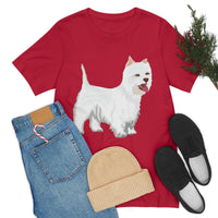 West Highland White Terrier Unisex Jersey Short Sleeve Tee, S - 3XL, Cotton, Light Fabric, FREE Shipping, Made in USA!!