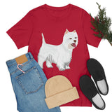 West Highland White Terrier Unisex Jersey Short Sleeve Tee, S - 3XL, Cotton, Light Fabric, FREE Shipping, Made in USA!!