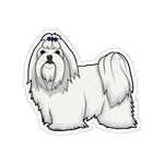 Maltese Die-Cut Stickers, 5 Sizes, Indoor/Outdoor Use, Water Resistant Vinyl, Matte Finish, FREE Shipping, Made in USA!!
