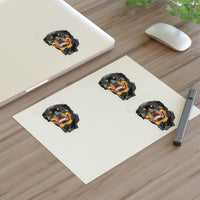 Rottweiler Sticker Sheets, 2 Image Sizes, 3 Image Surfaces, Water Resistant Vinyl, FREE Shipping, Made in USA!!