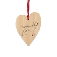 Labrador Retriever Wooden Ornaments, 6 Shapes, Magnetic Back, Red Ribbon, FREE Shipping, Made in USA!!