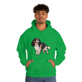 Tricolor Cavalier King Charles Spaniel Unisex Heavy Blend Hooded Sweatshirt, S - 5XL, 12 Colors, FREE Shipping, Made in Usa!!