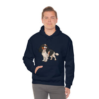 Tricolor Cavalier King Charles Spaniel Unisex Heavy Blend Hooded Sweatshirt, S - 5XL, 12 Colors, FREE Shipping, Made in Usa!!