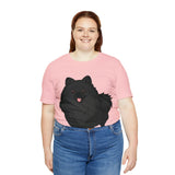 Black Pomeranian Unisex Jersey Short Sleeve Tee, S - 3XL, 16 Colors, Cotton, Light Fabric, FREE Shipping, Made in USA!!