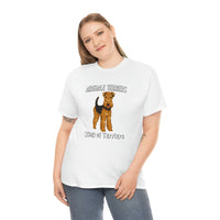 Airedale Terrier Unisex Heavy Cotton Tee, S - 5XL, 14 Colors, Light Fabric, FREE Shipping, Made in USA!!