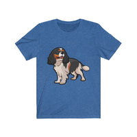 Tricolor Cavalier King Charles Spaniel Unisex Jersey Short Sleeve Tee, men, women, dog, t shirt