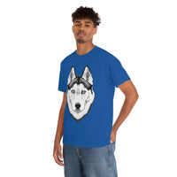 Siberian Husky Unisex Heavy Cotton Tee, S - 5XL, 12 Colors, Light Fabric, FREE Shipping, Made in USA!!