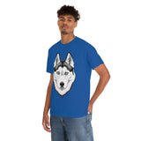Siberian Husky Unisex Heavy Cotton Tee, S - 5XL, 12 Colors, Light Fabric, FREE Shipping, Made in USA!!