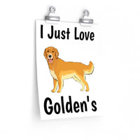 Golden Retriever Premium Matte vertical posters, 7 Sizes, Matte Finish, Museum Grade Paper, FREE Shipping, Made in USA!!