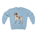 Brittany Dog Unisex Heavy Blend Crewneck Sweatshirt, S-2XL, 7 Colors, Made in the USA!!