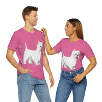 West Highland White Terrier Unisex Jersey Short Sleeve Tee, S - 3XL, Cotton, Light Fabric, FREE Shipping, Made in USA!!