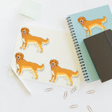 Golden Retriever Sticker Sheets, 2 Image Sizes, 3 Image Surfaces, Water Resistant Vinyl, FREE Shipping, Made in USA!!