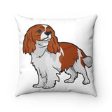 Cavalier King Charles Spaniel Spun Polyester Square Pillow