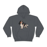 Tricolor Cavalier King Charles Spaniel Unisex Heavy Blend Hooded Sweatshirt, S - 5XL, 12 Colors, FREE Shipping, Made in Usa!!