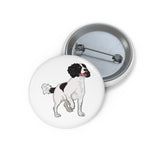 English Springer Spaniel Custom Pin Buttons, 3 Sizes, Safety Pin Backing, Made in USA,