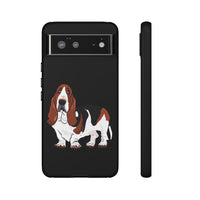 Basset Hound Tough Cases, 33 Sizes, Google, Samsung, iPhone, Matte or Glossy, Impact Resistant, Dual Layer Case, FREE Shipping, Made in USA!!