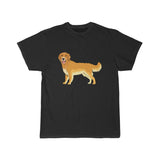Golden Retriever Men's Short Sleeve Tee, S - 5XL, Preshrunk Cotton, Light Fabric, Relaxed Fit, FREE Shipping, Made in USA!!
