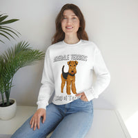 Airedale Terrier Unisex Heavy Blend Crewneck Sweatshirt, S - 3XL, 6 Colors, Loose Fit, FREE Shipping, Made in USA!!