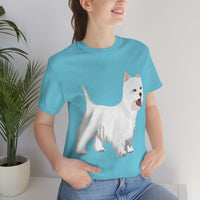 West Highland White Terrier Unisex Jersey Short Sleeve Tee, S - 3XL, Cotton, Light Fabric, FREE Shipping, Made in USA!!