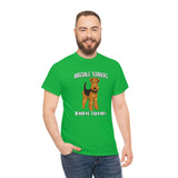 Airedale Terrier Unisex Heavy Cotton Tee, S - 5XL, 14 Colors, Light Fabric, FREE Shipping, Made in USA!!