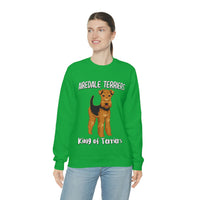 Airedale Terrier Unisex Heavy Blend Crewneck Sweatshirt, S - 3XL, 6 Colors, Loose Fit, FREE Shipping, Made in USA!!