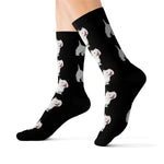 West Highland White Terrier Sublimation Socks, 3 Sizes, Polyester/Spandex, FREE Shipping, Made in USA!!