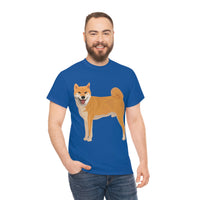 Shiba Inu Unisex Heavy Cotton Tee, Cotton, Medium Fabric, S - 5XL, 12 Colors, FREE Shipping, Made in USA!!