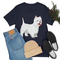 West Highland White Terrier Unisex Jersey Short Sleeve Tee, S - 3XL, Cotton, Light Fabric, FREE Shipping, Made in USA!!