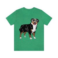 Australian Shepherd Unisex Jersey Short Sleeve Tee, XS-3XL, 14 Colors, Soft Cotton, Light Fabric, FREE Shipping, Made in USA!!