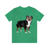 Australian Shepherd Unisex Jersey Short Sleeve Tee, XS-3XL, 14 Colors, Soft Cotton, Light Fabric, FREE Shipping, Made in USA!!
