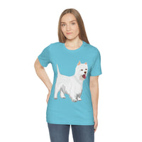 West Highland White Terrier Unisex Jersey Short Sleeve Tee, S - 3XL, Cotton, Light Fabric, FREE Shipping, Made in USA!!