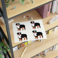 Bernese Mountain Dog Sticker Sheets, 2 Image Sizes, 3 Image Surfaces, Water Resistant Vinyl, FREE Shipping, Made in USA!!