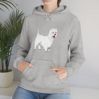 West Highland White Terrier Unisex Heavy Blend™ Hooded Sweatshirt, S - 5XL, Cotton/Polyester, FREE Shipping, Made in USA!!