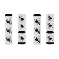 Boston Terrier Sublimation Socks, 3 Sizes, Polyester/Spandex, FREE Shipping, Made in USA!!
