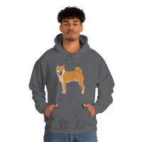 Shiba Inu Unisex Heavy Blend™ Hooded Sweatshirt, S -5XL, 12 Colors, Cotton/Polyester, Medium Heavy Fabric, FREE Shipping, Made in USA!!