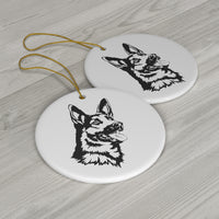 German Shepherd Ceramic Ornaments