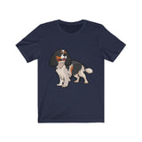 Tricolor Cavalier King Charles Spaniel Unisex Jersey Short Sleeve Tee, men, women, dog, t shirt