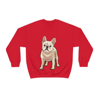 French Bulldog Unisex Heavy Blend Crewneck Sweatshirt, S - 3XL, 6 Colors, Loose Fit, Cotton/Polyester, FREE Shipping, Made in USA!!