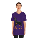 Doberman Pinscher Unisex Jersey Short Sleeve Tee