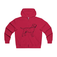 Labrador Retriever Hoodies, Men's Lightweight Zip Hooded Sweatshirt