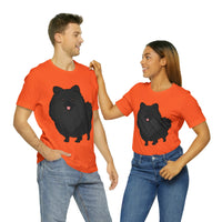 Black Pomeranian Unisex Jersey Short Sleeve Tee, S - 3XL, 16 Colors, Cotton, Light Fabric, FREE Shipping, Made in USA!!