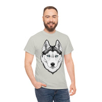 Siberian Husky Unisex Heavy Cotton Tee, S - 5XL, 12 Colors, Light Fabric, FREE Shipping, Made in USA!!