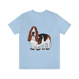 Basset Hound Unisex Jersey Short Sleeve Tee, XS - 3XL, 14 Colors, FREE Shipping, Made in USA!!