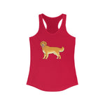 Golden Retriever Women's Ideal Racerback Tank, S - 2XL, Slim Fit, Soft Cotton/Polyester, Extra Light Fabric, FREE Shipping, Made in USA!!