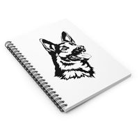 German Shepherd Spiral Notebook - Ruled Line, 120 Pages, FREE Shipping, Made in USA!!