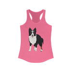 Border Collie Women's Ideal Racerback Tank, Cotton/Polyester, 8 Colors, S - 2XL, FREE Shipping, Made in USA!!