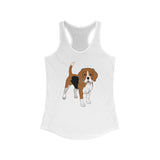 Beagle Women's Ideal Racerback Tank, 6 Colors, S - 2XL, Cotton/Polyester, Extra Light Fabric, FREE Shipping, Made in USA!!